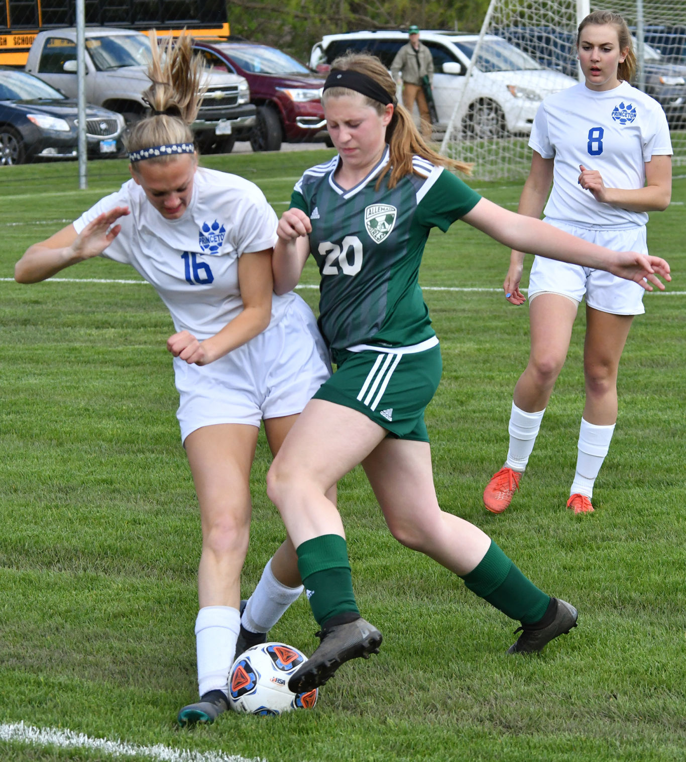 Alleman vs Princeton girls soccer.